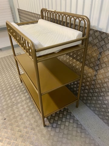 seeds piper metal changing table gold