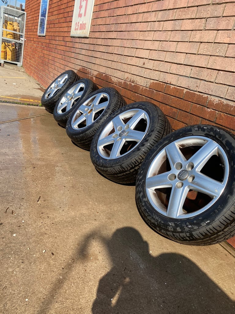 17” 5x112 Alloy Wheels with nearly new tyres! 5x! fit audi,merc,vw
