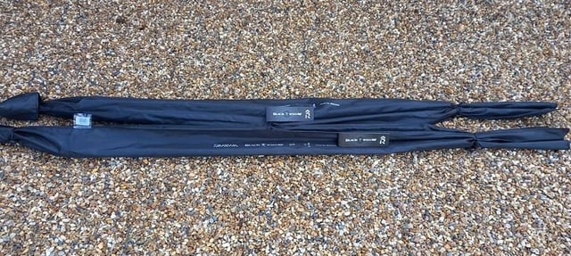 X NEW MINT DAIWA BLACK WIDOW CARP FISHING RODS 12 FT 50mm BUTT