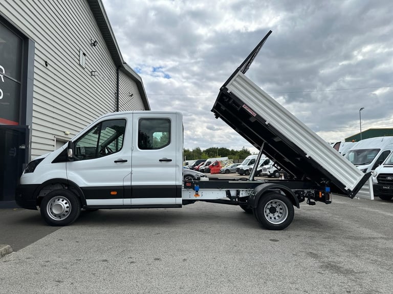 75 Reg, Ford Transit L3 Double Cab Steel Tipper, Tow Bar