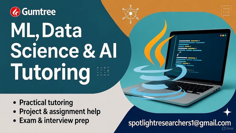 Machine Learning, Data Science & AI Tutoring 