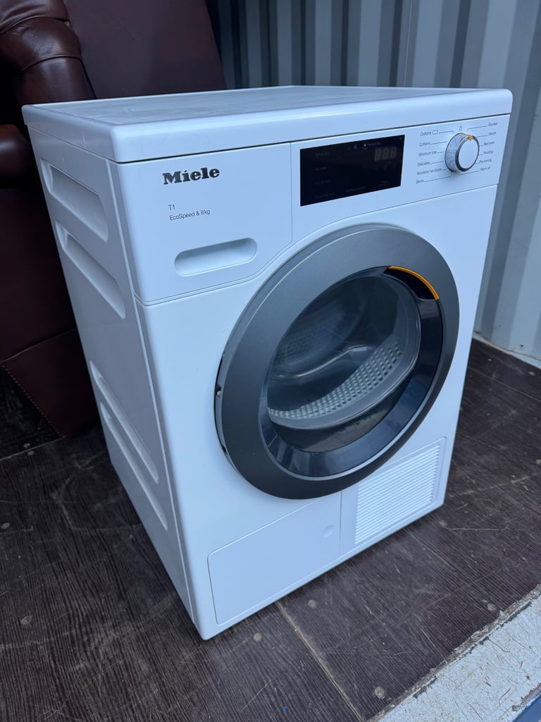 Miele TCF640WP 8kg T1 Heat-Pump Tumble Dryer with EcoSpeed – White