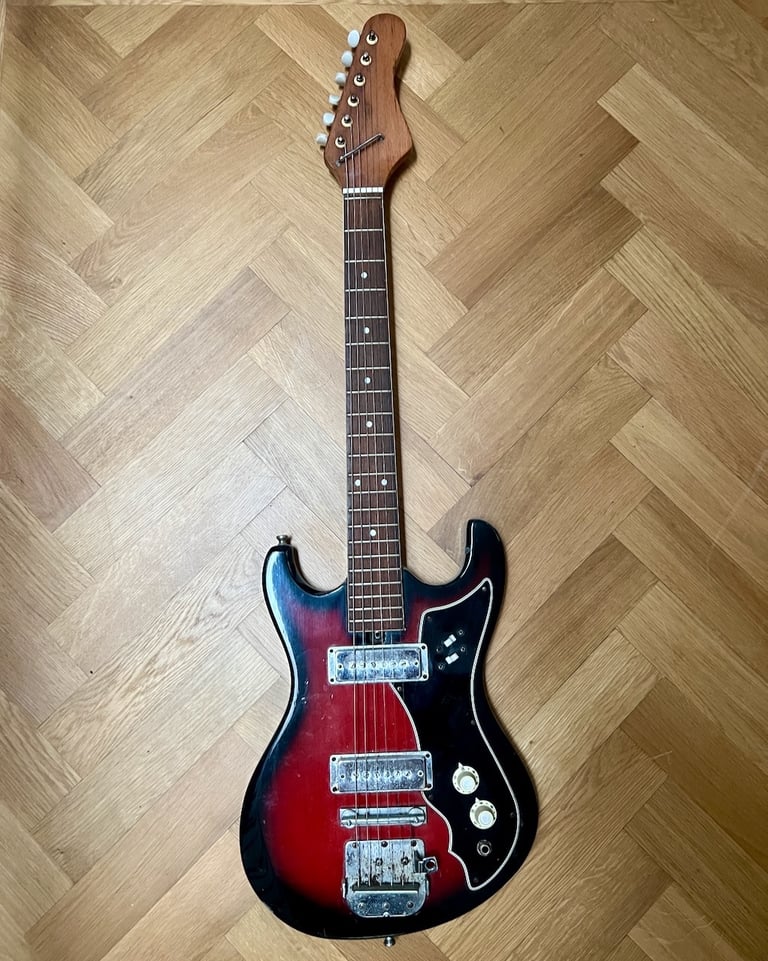 Teisco / Hy-Lo Guitar, 1960's, Japanese Two Pickups, Redburst