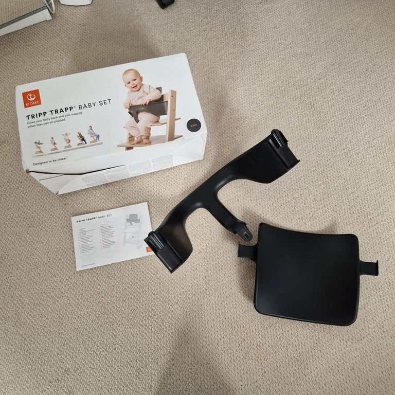 Used Stokke Tripp Trapp® Baby Set – Black High Chair Attachment for 6+ Months