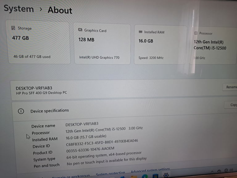 HP Pro SFF 400 G9 - 12th Gen i5 - 16GB - 512GB SSD - Windows 11 Powerful Desktop Computer PC