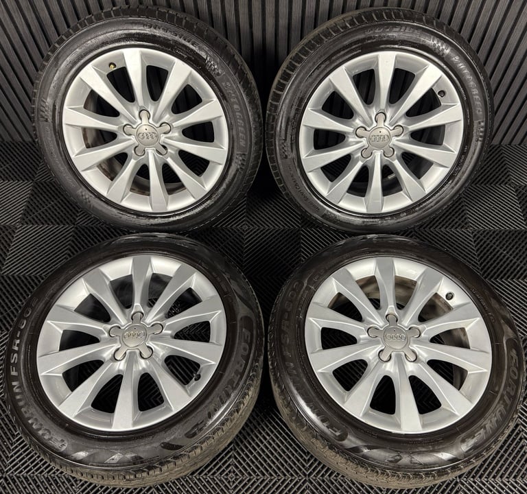 17'' GENUINE AUDI A6 C7 10 SPOKE ALLOYS WHEELS TYRES 