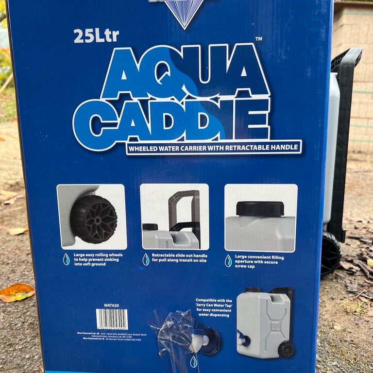 Blue Diamond Aqua Caddie 25L Water Carrier Hog On Wheels