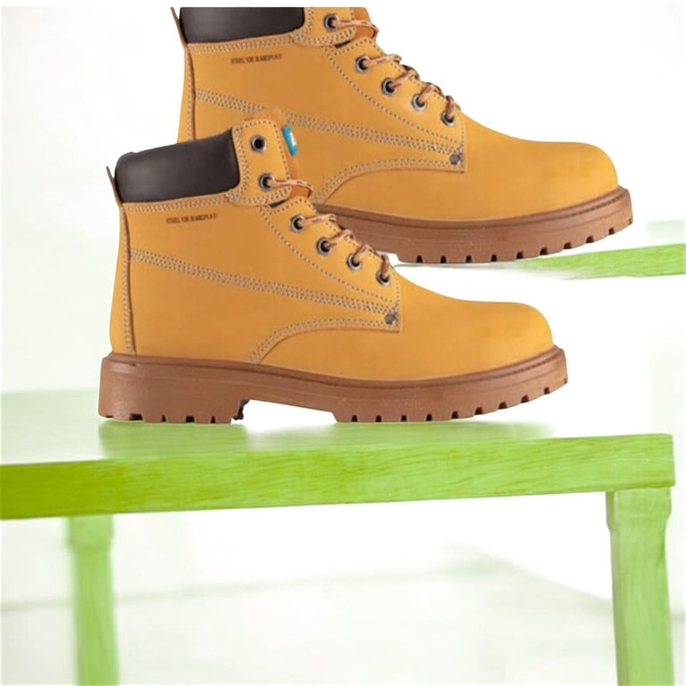TOUGH GRIT OAK 2 MID ANKLE SAFETY BOOTS STEEL TOECAP & MIDPLATE TAN  UK SIZE 8-9-10 Available 