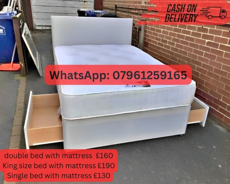 SMALL DOUBLE BED SINGLE BED DOUBLE BED FRAME WITH MATTRESS AND