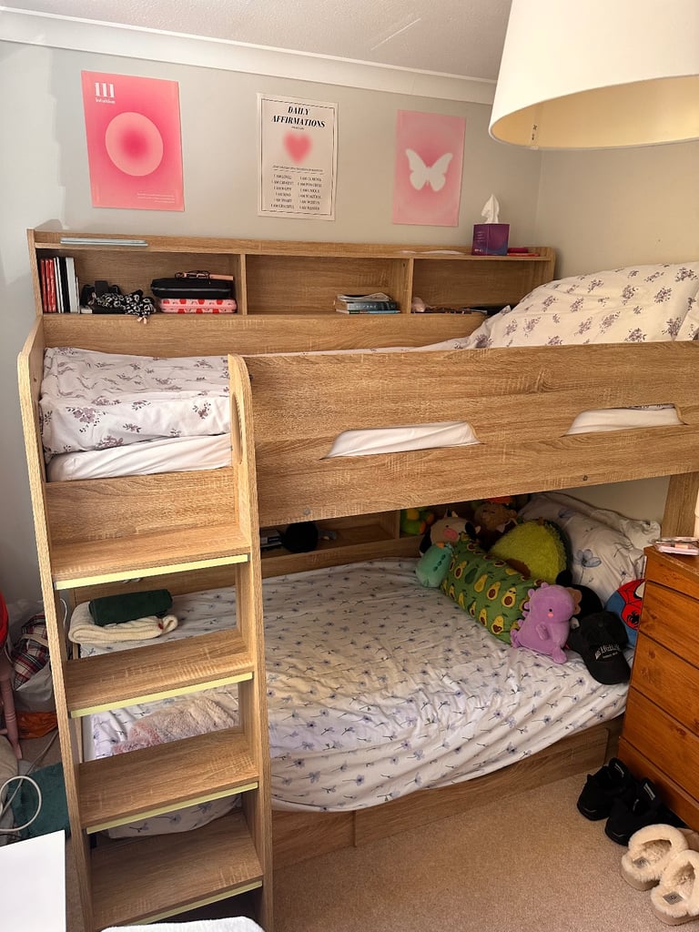image for Kids Cabin Bunk Bed – Great Condition – Optional Mattresses – Collection Only