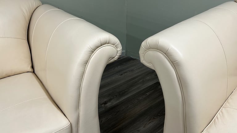Real leather DFS sofa & chair 