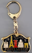 BRAND NEW - Chunky golden metallic Paris La Nuit keyring – post or collect