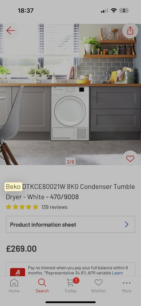 image for Beko tumble drier