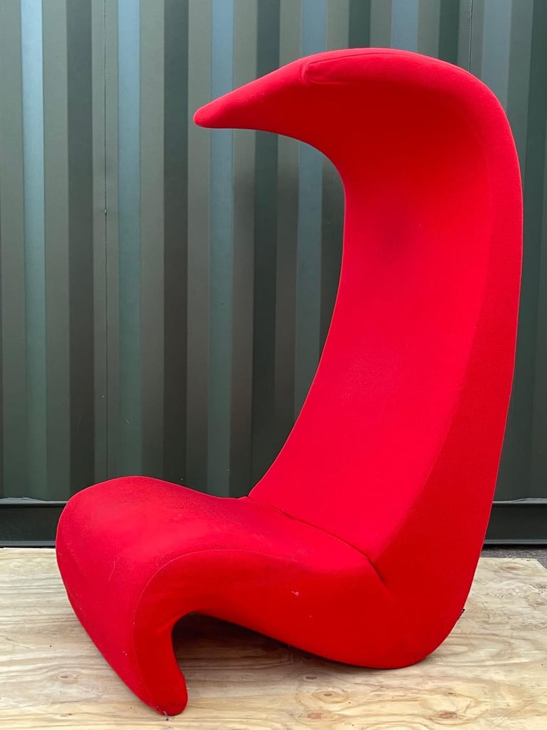 Vitra - Amoebe red high back chair 