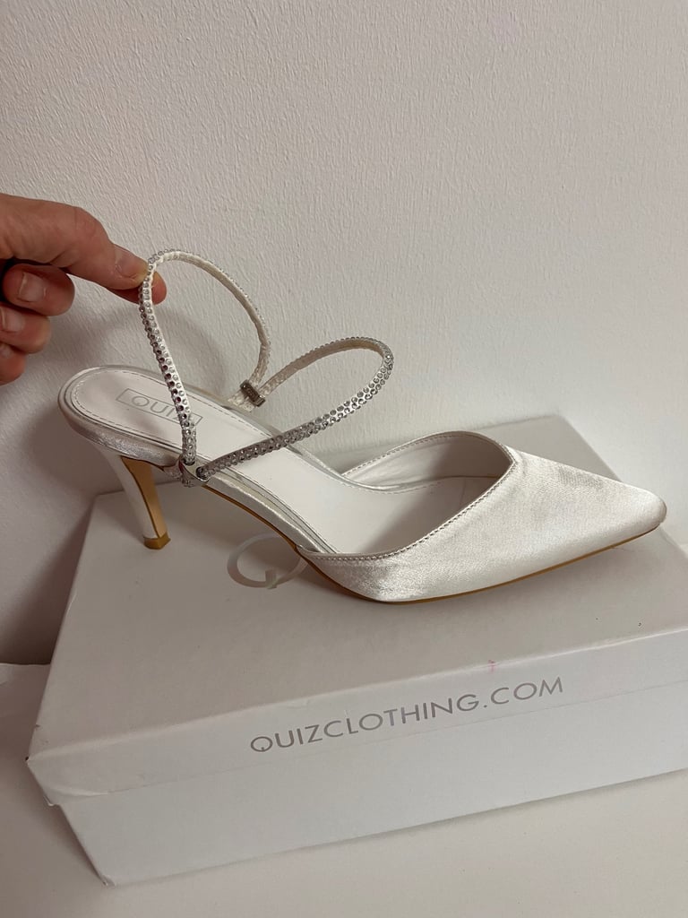 White wedding shoes