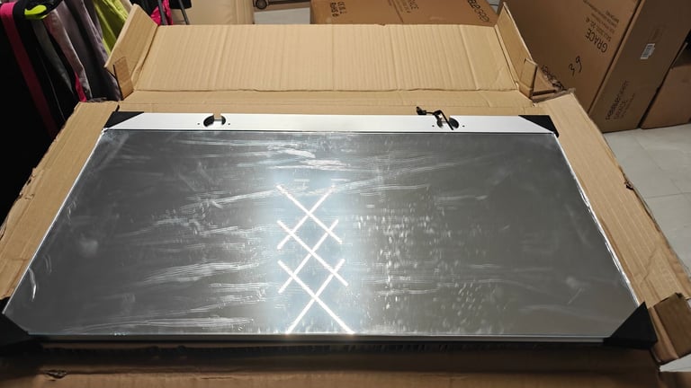 LED Bathroom Mirror Cabinet 815x700mm *damaged* X2