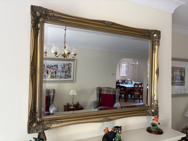 French Style Antique Gold Framed  Mirror