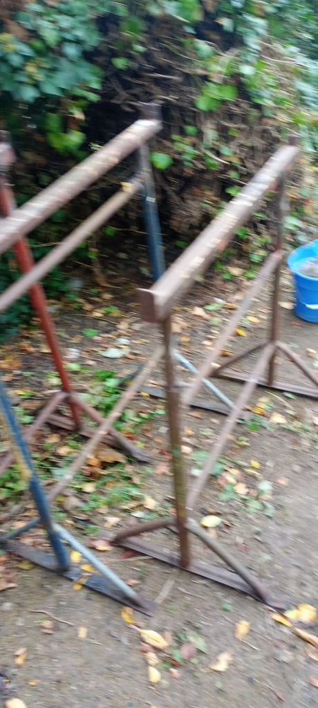 Builders steel scaffold trestles.