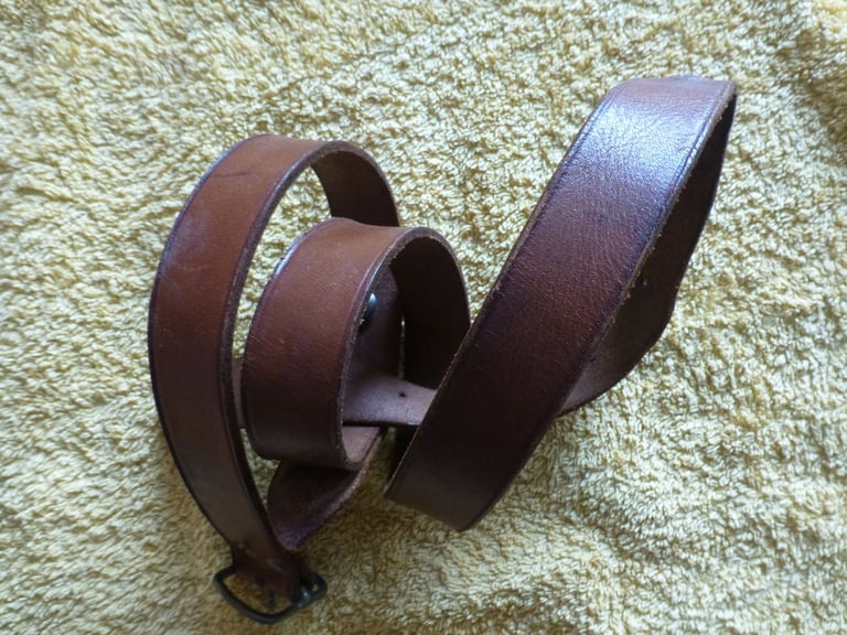  Brady Vintage Brown Leather And Canvas Shotgun 25 Cartridge Ammo Belt 