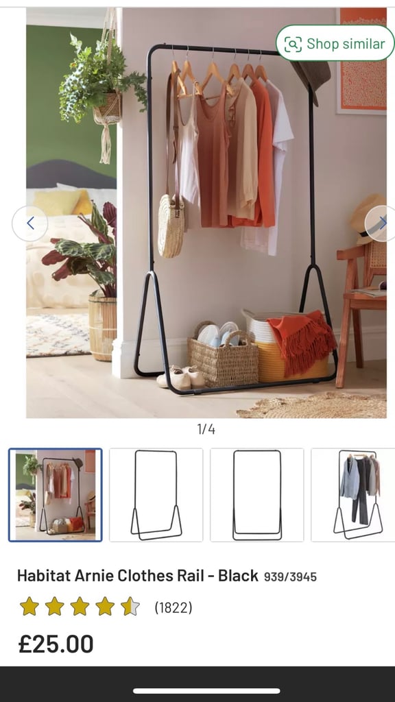 Habitat Arnie Clothes rail RRP £25.00 Brand New in Box 