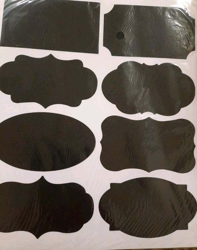 MultiShape Chalkboard Mini Vinyl Peel and Stick Chalk Labels Sticker