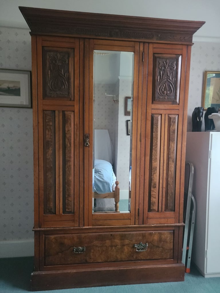 FREE: Large Edwardian Solid Wood Wardrobe