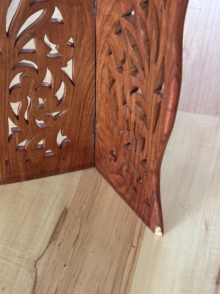Anglo Indian Folding Carved Side Table Coffee Table