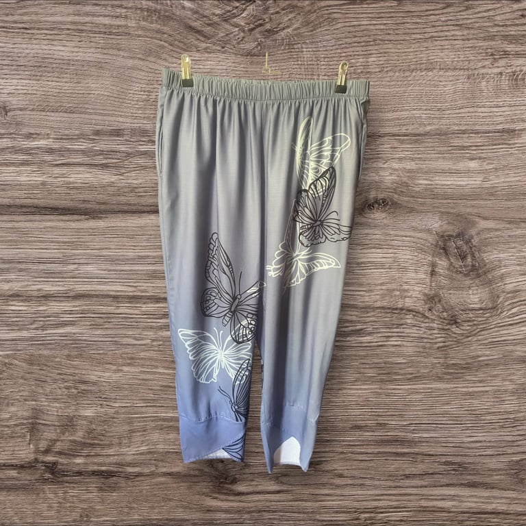 image for Blue lightweight summer trousers UK18