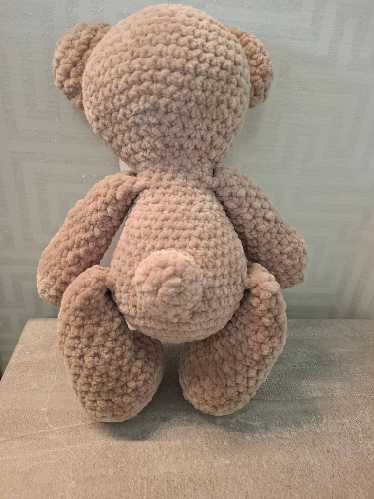 Teddy  - Handmade Crochet Amigurumi Animal - Soft Cuddly Gift 
