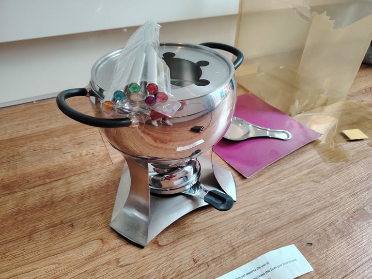 image for Sublime dine Stainless steel choc fondue set new