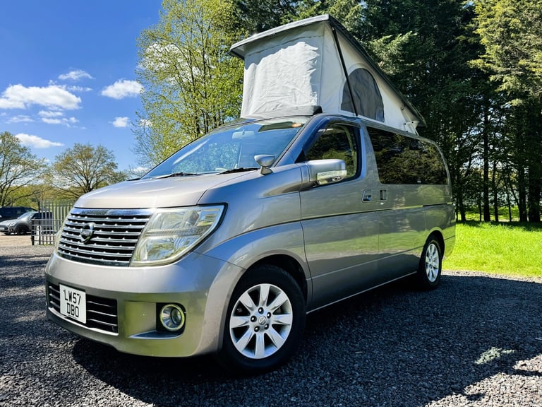 NISSAN ELGRAND FACE LIFT CAMPER VAN 3.5 V6 PETROL FULL SIDE KITCHEN CONVERSION