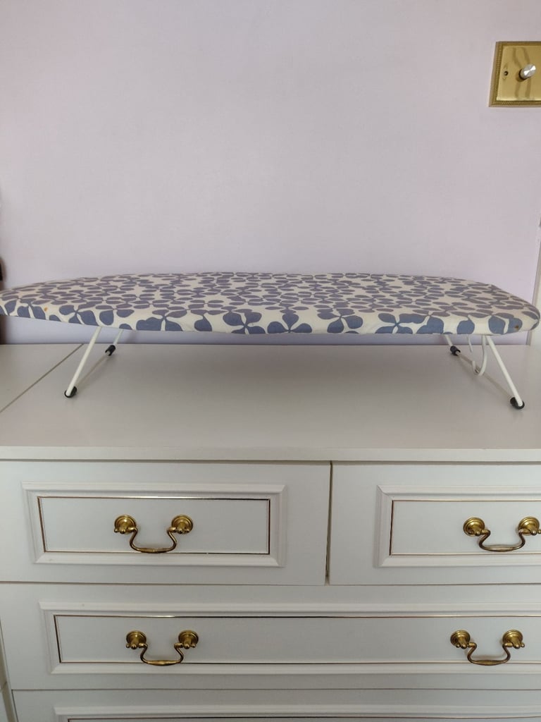Table Top/Travel Ironing Board with tie on Cover. In excellent & clean condition!