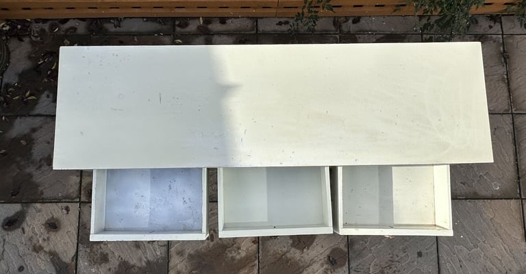 Lombok MANDARA Solid Wood 3 Draw Console / Hallway Table – Good Condition, RRP £515