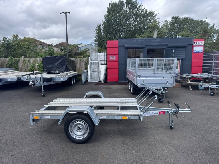 Brand New 2.5m x 1,32m Single Axle Motorbike Trailer 750KG