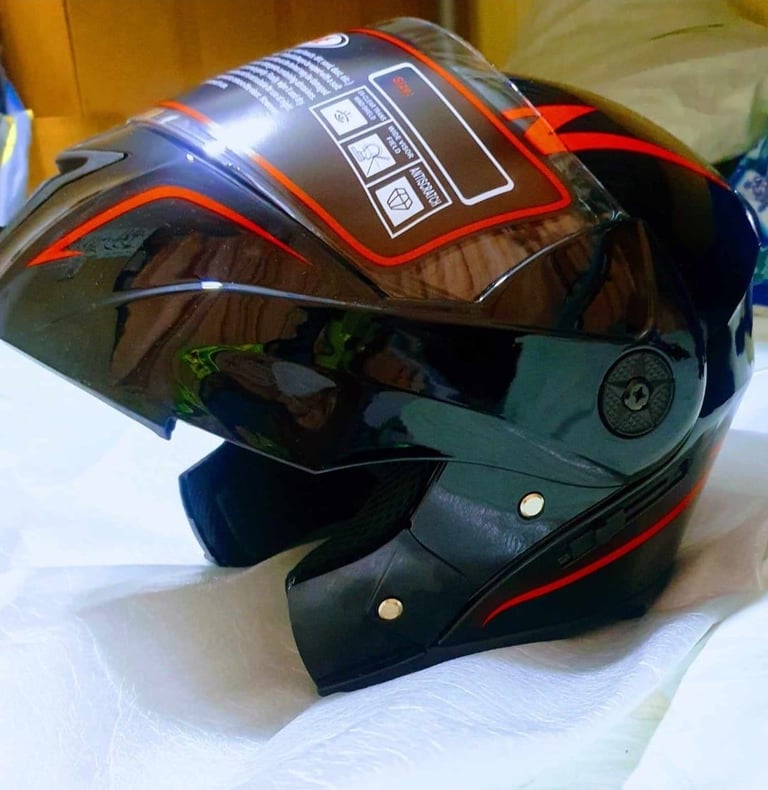 New Motorcycle Helmet Double Lens Cross Section Helmet ⛑️ size  ,M, L , XL