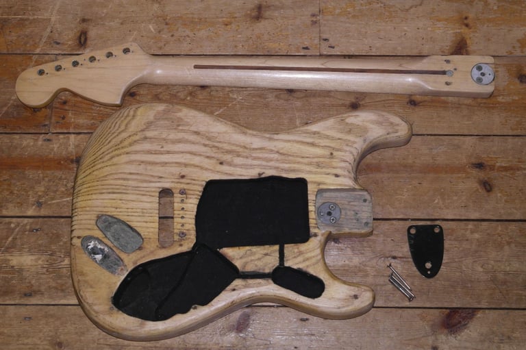 1976 Fender USA Stratocaster project, body and neck heavily modified