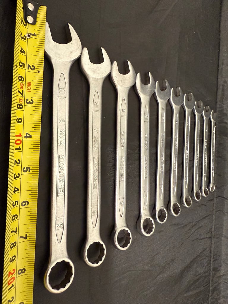 Teng Tools TT6005 Combination Spanner’s/Wrench Set x10  8mm - 18mm Metric - CRV