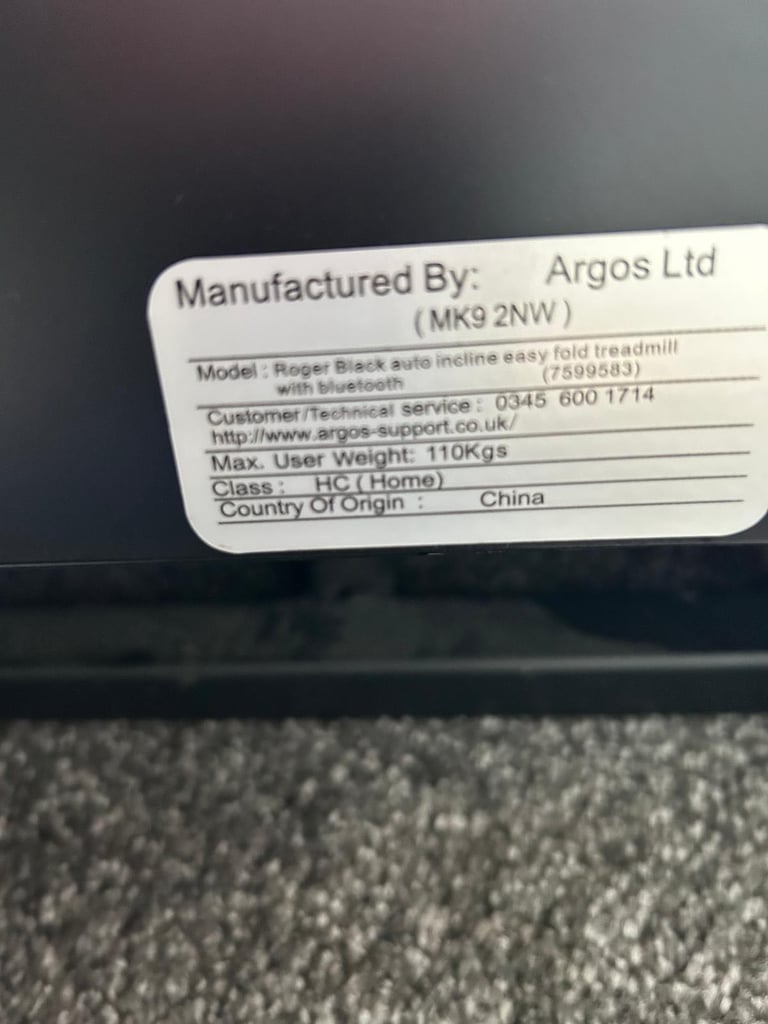 Roger Black Easy Fold Treadmill