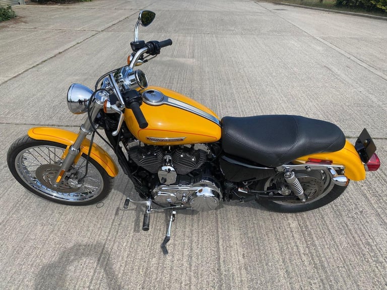 2008 57 HARLEY DAVIDSON XL 1200 C XL1200 CUSTOM SPORTSTER YELLOW CRUISER STUNNER