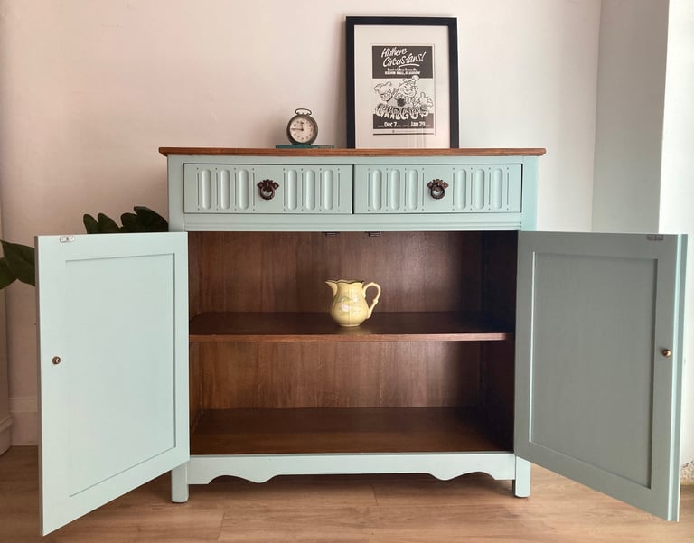 Lovely Hand Painted Refurbished Cabinet Cupboard Sideboard Delivery Available  