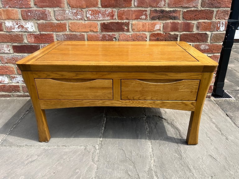 Rustic Solid Oak (Double-Sided) Coffee Table - Great Condition 