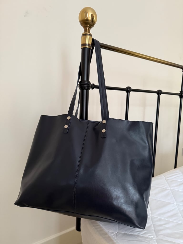 image for Navy Leather HOBBS Handbag