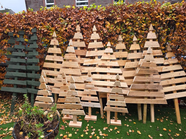christmas trees wooden