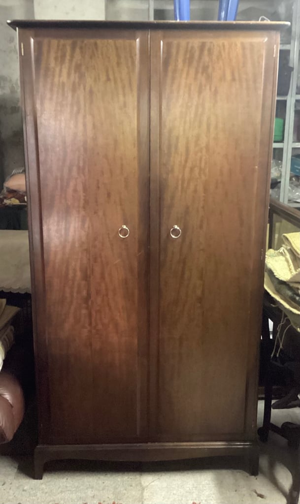 Vintage Stag Minstrel Gentlemen’s Wardrobe Mid Century Mahogany 