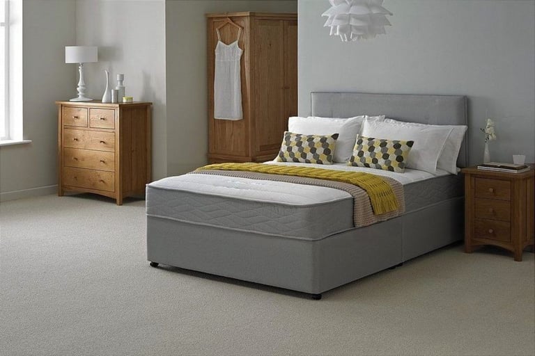 Divan 4ft6 Double Bed Base – Mattress Included – COD & Quick Dispatch