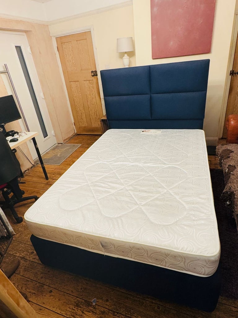 image for Double bed with mattress.