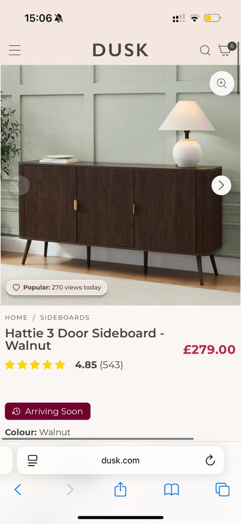 Dusk Hattie console table 