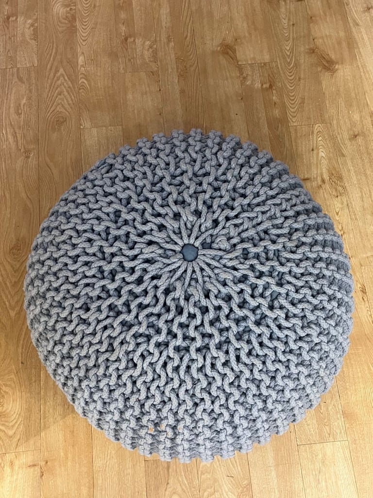 image for Annie 60cm Wide Round Solid Colour Pouffe Ottoman