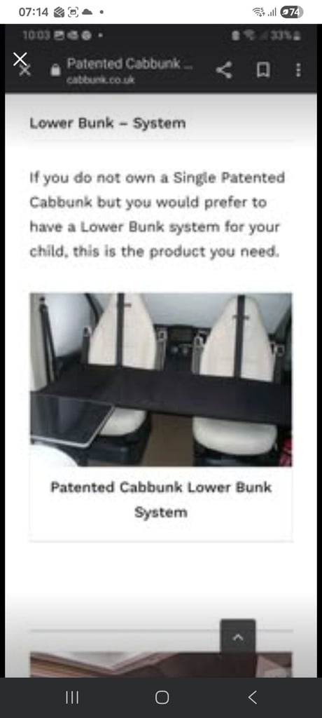 Cab Bunk Bed (single) 