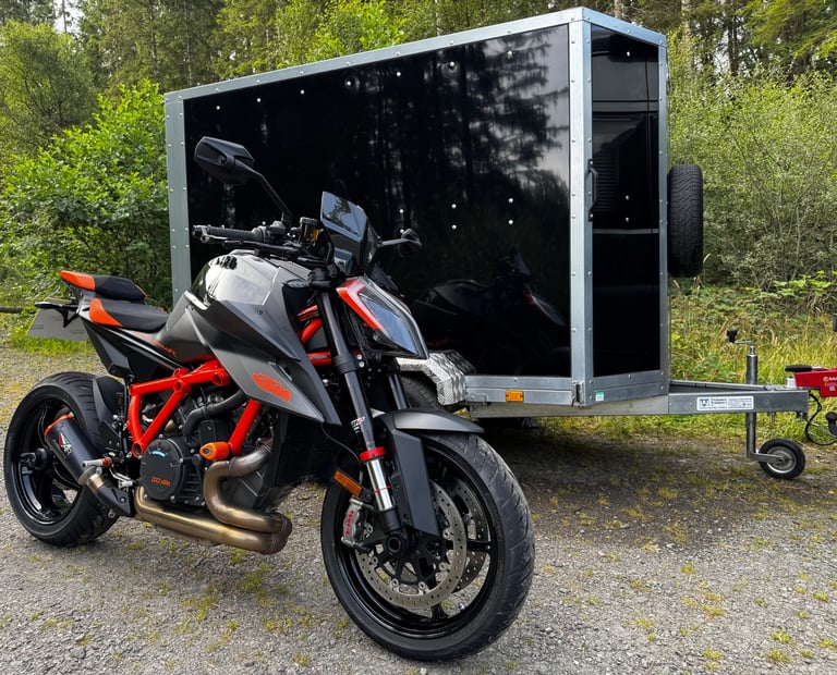 Tickners GT755 2025 Box Trailer with KTM Super Duke 1290 2020